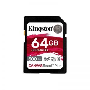 Kingston / 64GB SDXC Class10 UHS-II U3 V90 Canvas React Plus