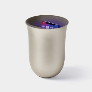 Lexon / Oblio 10W Wireless charging station with built-in UV sanitizer Gold
