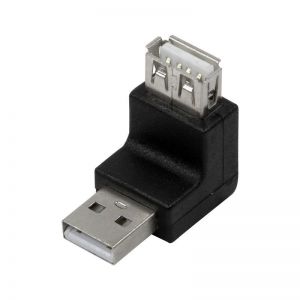 Logilink / AU0027 USB2.0 A/M to USB-A/F 270 angled adapter Black