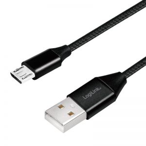 Logilink / CU0143 USB 2.0 cable USB-A/M to Micro-USB/M (90) 0, 3m Black