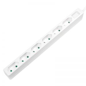 Logilink / Socket outlet 6-way slim 1, 5m White