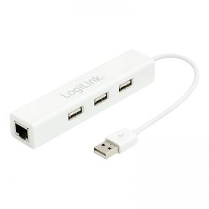 Logilink / UA0174A USB 2.0 to Fast Ethernet Adapter with 3-Port USB Hub White