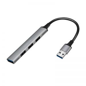 Logilink / USB 3.0 4-port slim hub with aluminum casing Grey
