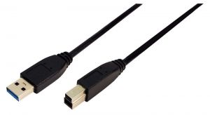 Logilink / USB3.0 Connection A->B 2x male cable 2m Black