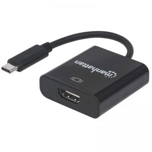 Manhattan / USB-C Male to HDMI Female Adapter Black