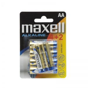Maxell / alkli ceruza elem (AA)  4+2db/csomag