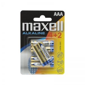 Maxell / alkli ceruza elem (AAA)  4+2db/csomag