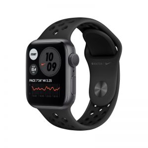  / Apple Watch Nike S6 GPS, 44mm asztroszrke alumnium tok, fekete szj
