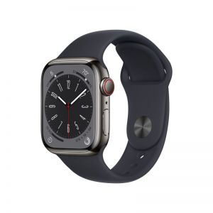  / Apple Watch S8 CELL 41mm Graphite S.Steel Case/Midn Sp.Band