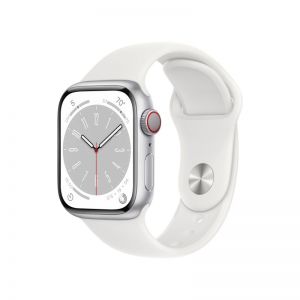  / Apple Watch S8 CELL 45mm Silver Alu.Case/White Sp.Band
