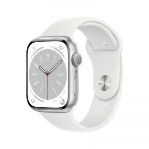  / Apple Watch S8 GPS 45mm Silver Alu.Case/White Sp.Band