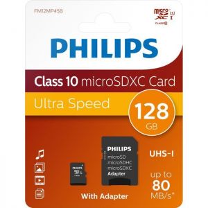 Philips / 128GB microSDXC Class10 UHS-I U1 + adapterrel
