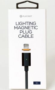 Platinet / Lightning to USB Magnetic Plug Cable 1, 2m Black