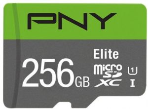PNY / 256GB microSDXC Elite Class 10 UHS-I V10 A1 + adapterrel