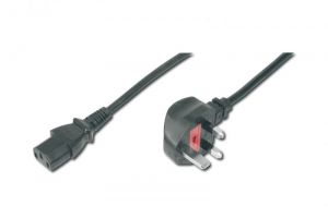 Assmann / Power Cord,  UK plug,  90 angled - C13