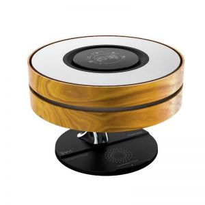 Promate  / Mirth 3-in-1 Contemporary Designed Wireless Speaker with Desk Lamp and Wireless Charger Wood