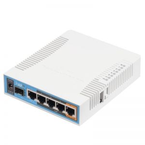  / MikroTik hAP ac RB962UiGS-5HacT2HnT L4 128MB 5x GbE LAN 1x GbE SFP Dual-band Vezetk nlkli Router