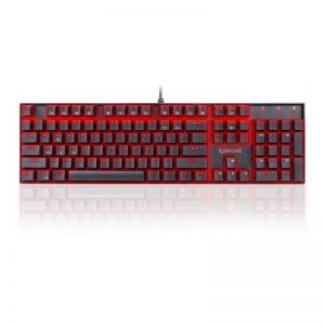 Redragon / Mitra Red Backlit Mechanical Keyboard Blue Switches Black HU