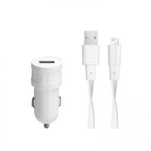 RivaCase / RivaPower VA4215 WD2 EN car charger (1xUSB/1A) with MFi Lightning cable White
