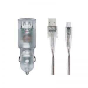 RivaCase / RivaPower VA4223 TD1 car charger (2xUSB/3, 4A),  with Micro USB cable Transparent