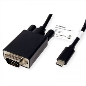  / Roline USB3.1 adapter V/M-VGA M 2m fekete kbel
