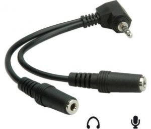 Roline / 3.5mm Stereo male to 2x3.5 mm Stereo Female Black