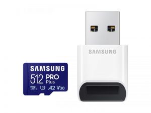 Samsung / 512GB microSDXC Pro Plus Class10 U3 A2 V30 adapter nlkl