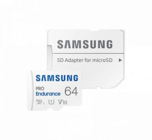 Samsung / 64GB microSDXC Class10  U1 V10 PRO Endurance + adapterrel