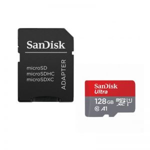 Sandisk / 128GB microSDHC Ultra Class 10 UHS-I A1 + adapterrel