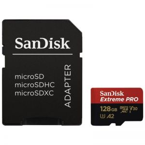 Sandisk / 128GB microSDXC Extreme Pro Class 10 UHS-I A2 C10 V30 + adapterrel