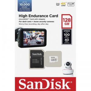 Sandisk / 128GB microSDXC High Endurance CL10 U3 V30 + adapterrel