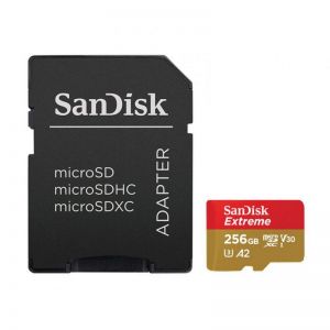 Sandisk / 256GB microSDXC Class 10 U3 V30 A2 Extreme + adapterrel