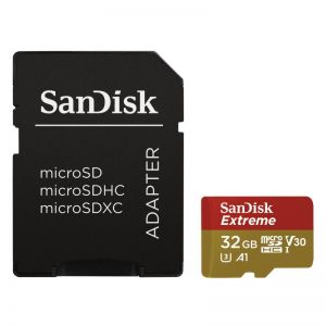 Sandisk / 32GB microSDHC Extreme UHS-I V30 A1 + adapterrel