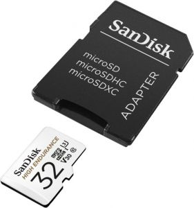 Sandisk / 32GB microSDHC High Endurance CL10 U3 V30 + adapterrel