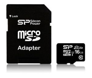 Silicon Power / 16GB Micro Secure Digital Card Elite UHS-I + adapterrel