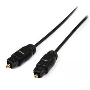 Startech / 15 ft Thin Toslink Digital Optical SPDIF Audio Cable Black