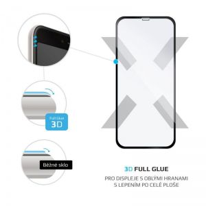 FIXED / Tempered glass screen protector 3D Full-Cover for Apple iPhone XS Max/11 Pro Max,  full glue,  black