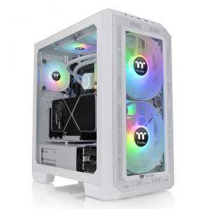 Thermaltake / View 300 MX Snow Mid Tower Chassis ARGB Tempered Glass White