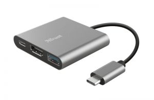 Trust / Dalyx 3in1 Multiport USB-C Adapter Silver