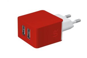 Trust / Urban 5W Wall Charger with 2 USB ports Red