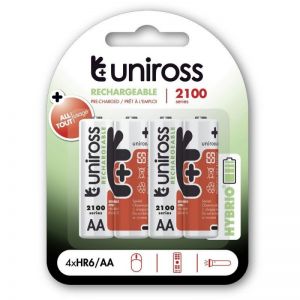 Uniross / Hybrio 2100mAh AA Ni-MH akkumultor 4db/csomag