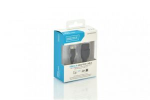 Digitus / USB 2.0 adapter cable,  OTG,  type micro B - A