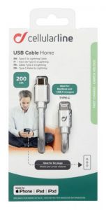 Cellularline / USB-C data cable with Lightning connector,  200 cm,  white