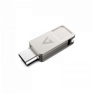 V7 / 128GB Flash Drive USB3.2 + Type-C Silver