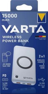 Varta / Wireless 15000mAh PowerBank White