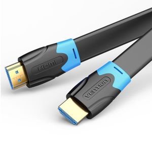 Vention / Flat HDMI A male - HDMI A male cable 1, 5m Black