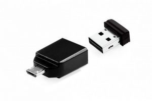 Verbatim / 16GB NANO USB Drive with Micro USB (OTG) Adapter Black