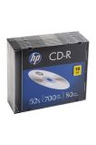 HP CD-R lemez, 700MB, 52x, 10 db, vkony tok, HP