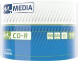 MYMEDIA CD-R lemez, 700MB, 52x, 50 db, zsugor csomagols, MYMEDIA (by VERBATIM)