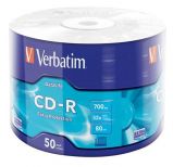 VERBATIM CD-R lemez, 700MB, 52x, 50 db, zsugor csomagols, VERBATIM 